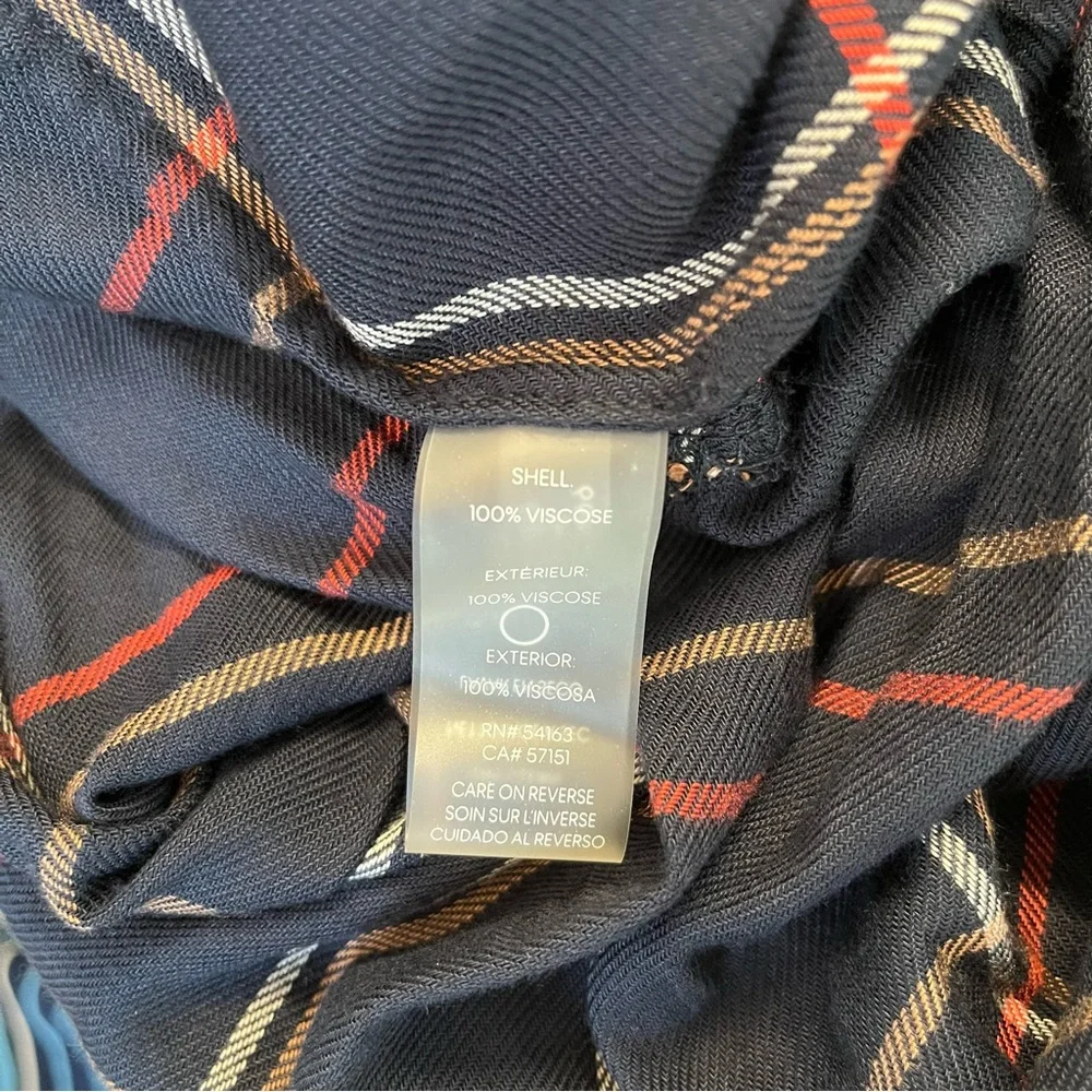TOMMY HILFIGER | Kensington Long-Sleeve Tiered Plaid Shirtdress Size 6 - Picture 11 of 12